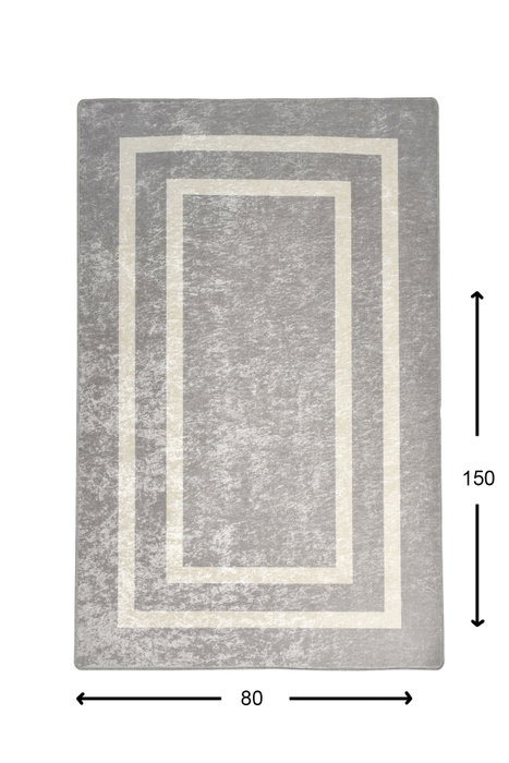 Conceptum Alfombra de Pasillo Silver Multicolor 80 x 150 cm